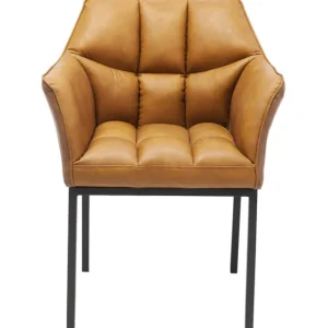 Discount KARE Design Chair with Armrest Thinktank Brown