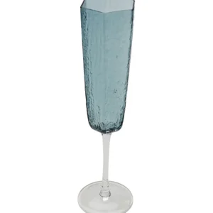 Hot KARE Design Champagne Glass Cascata Blue