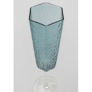 Hot KARE Design Champagne Glass Cascata Blue
