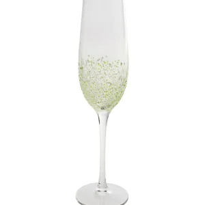 Outlet KARE Design Champagne Glass Confetti Green 24cm