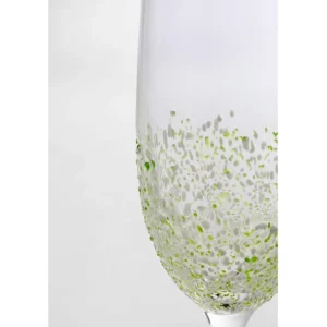 Outlet KARE Design Champagne Glass Confetti Green 24cm