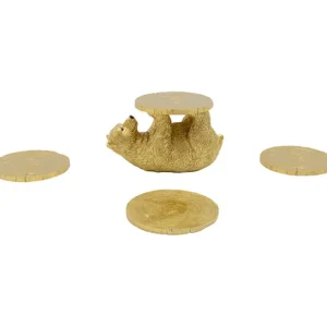 Clearance KARE Design Coaster Playing Bear (4/Set)