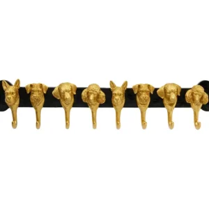 Hot KARE Design Coat Rack Dog Family Gold 69cm