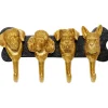 Outlet KARE Design Coat Rack Dog Family Gold 31cm