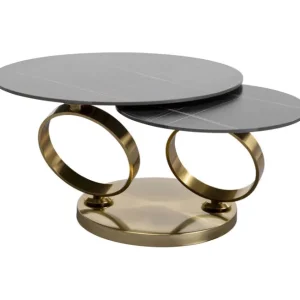 Best KARE Design Coffee Table Beverly Gold 133x80cm