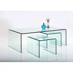 Fashion KARE Design Coffee Table Clear Club (3/Set)