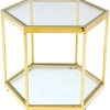 Outlet KARE Design Coffee Table Comb Gold 45