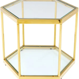Outlet KARE Design Coffee Table Comb Gold 45