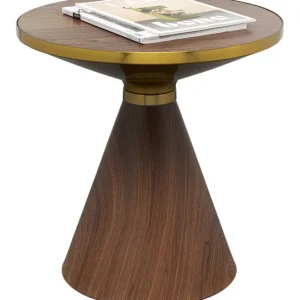Outlet KARE Design Coffee Table Cono Walnut Ø50cm