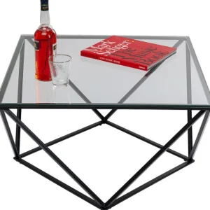Hot KARE Design Coffee Table Cristallo Black 80x80cm