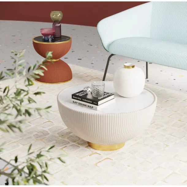 coffee_table_endless_vega_2.webp Best KARE Design Coffee Table Endless Vegas White Ø71cm