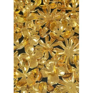 Sale KARE Design Coffee Table Gold Flowers 120x60