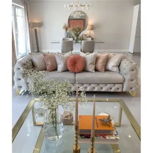 Outlet KARE Design Coffee Table Gold Rush 120x120cm