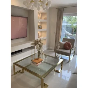 Outlet KARE Design Coffee Table Gold Rush 120x120cm