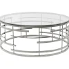 Best KARE Design Coffee Table Jupiter Silver Ø100cm