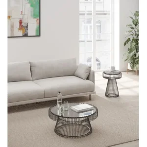 Outlet KARE Design Coffee Table Lisboa Black Ø86cm