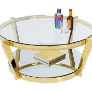 Outlet KARE Design Coffee Table Monocolo Gold Ø90cm