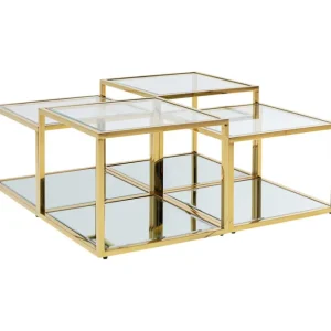 Hot KARE Design Coffee Table Orion Gold (4/Set)
