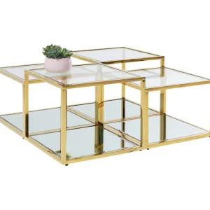 Hot KARE Design Coffee Table Orion Gold (4/Set)