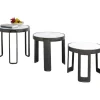Clearance KARE Design Coffee Table Perelli Black (3/Set)