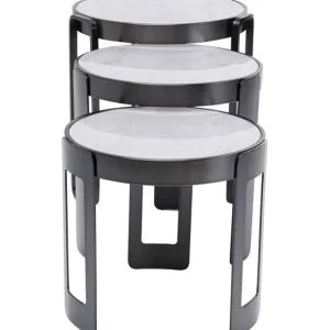Clearance KARE Design Coffee Table Perelli Black (3/Set)