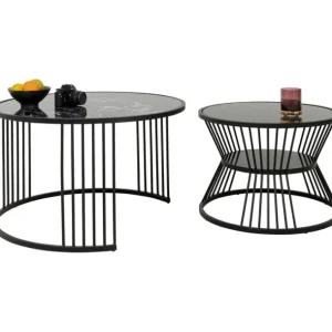 Outlet KARE Design Coffee Table Roma Black (2/Set)