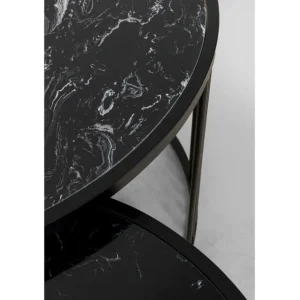 Outlet KARE Design Coffee Table Roma Black (2/Set)