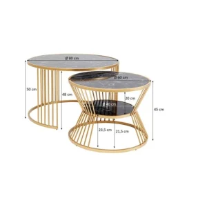 Sale KARE Design Coffee Table Roma (2/Set)