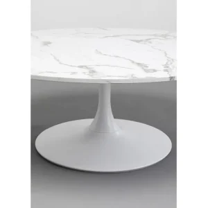 Sale KARE Design Coffee Table Schickeria Marble White Ø110cm