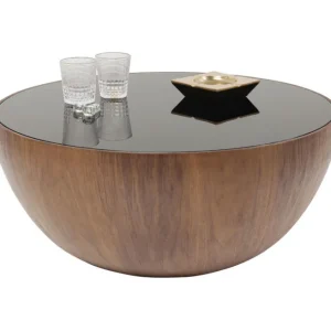 Fashion KARE Design Coffee Table Tear Drops Walnut Ø80cm