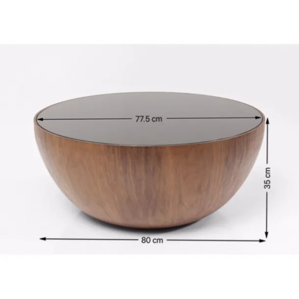 coffee_table_tear_drops_w_5.webp Fashion KARE Design Coffee Table Tear Drops Walnut Ø80cm