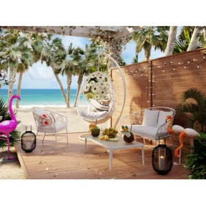 Clearance KARE Design Coffee Table Tiki White