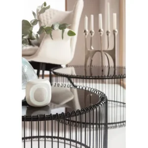 Fashion KARE Design Coffee Table Wire Black (2/Set)