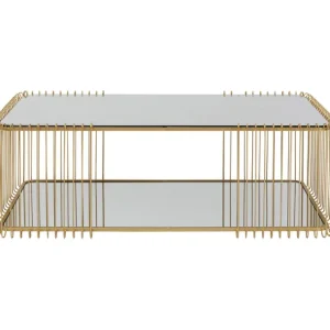 New KARE Design Coffee Table Wire Double Brass 120x60cm