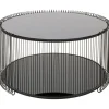 Outlet KARE Design Coffee Table Wire Double Black Ø80cm