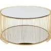 Hot KARE Design Coffee Table Wire Double Brass Ø80cm