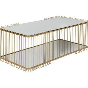 New KARE Design Coffee Table Wire Double Brass 120x60cm