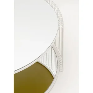 Hot KARE Design Coffee Table Wire Double Greige Ø80cm
