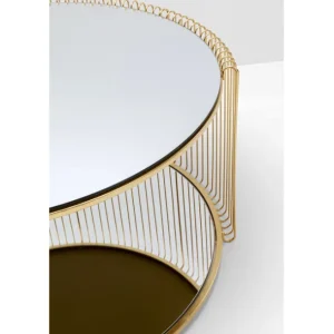 Hot KARE Design Coffee Table Wire Double Brass Ø80cm