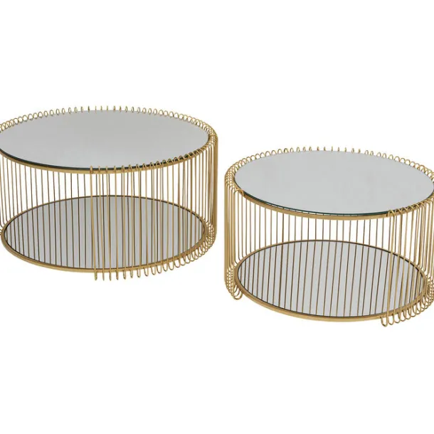 coffee_table_wire_double__5-7.webp Online KARE Design Coffee Table Wire Double Brass (2/Set)
