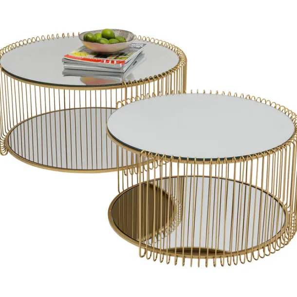 coffee_table_wire_double__6-4.webp Online KARE Design Coffee Table Wire Double Brass (2/Set)