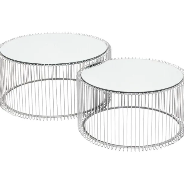 coffee_table_wire_silver__0.webp Online KARE Design Coffee Table Wire Silver (2/Set)