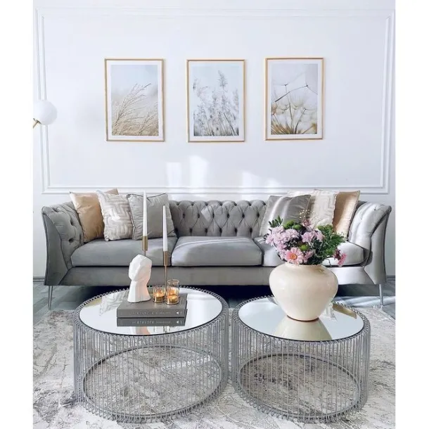 coffee_table_wire_silver__4.webp Online KARE Design Coffee Table Wire Silver (2/Set)