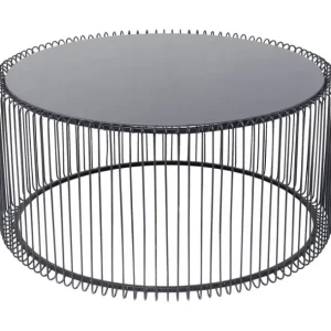 New KARE Design Coffee Table Wire Uno Black Ø80cm