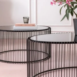 Discount KARE Design Coffee Table Wire Uno Black 60x90cm