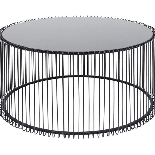 coffee_table_wire_uno_bla_5.webp New KARE Design Coffee Table Wire Uno Black Ø80cm