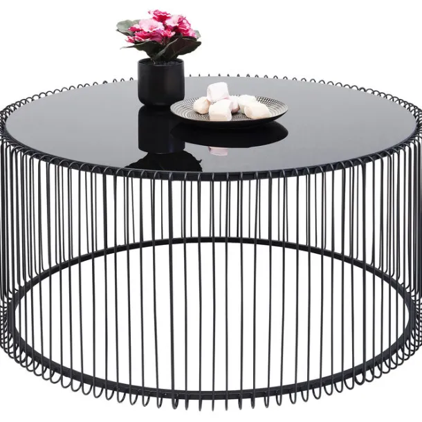coffee_table_wire_uno_bla_6.webp New KARE Design Coffee Table Wire Uno Black Ø80cm