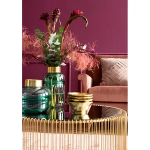 Outlet KARE Design Coffee Table Wire Uno Brass Ø80cm