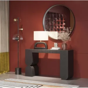 Outlet KARE Design Console Curve Black 120x76cm