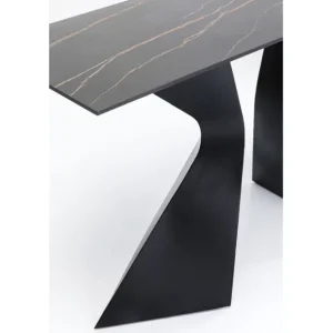 Clearance KARE Design Console Gloria Black Ceramik 140x81cm